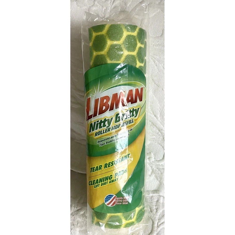 Libman Roller Mop Refills Head‎ Replacement Nitty Gritty Green Yellow NEW SEALED